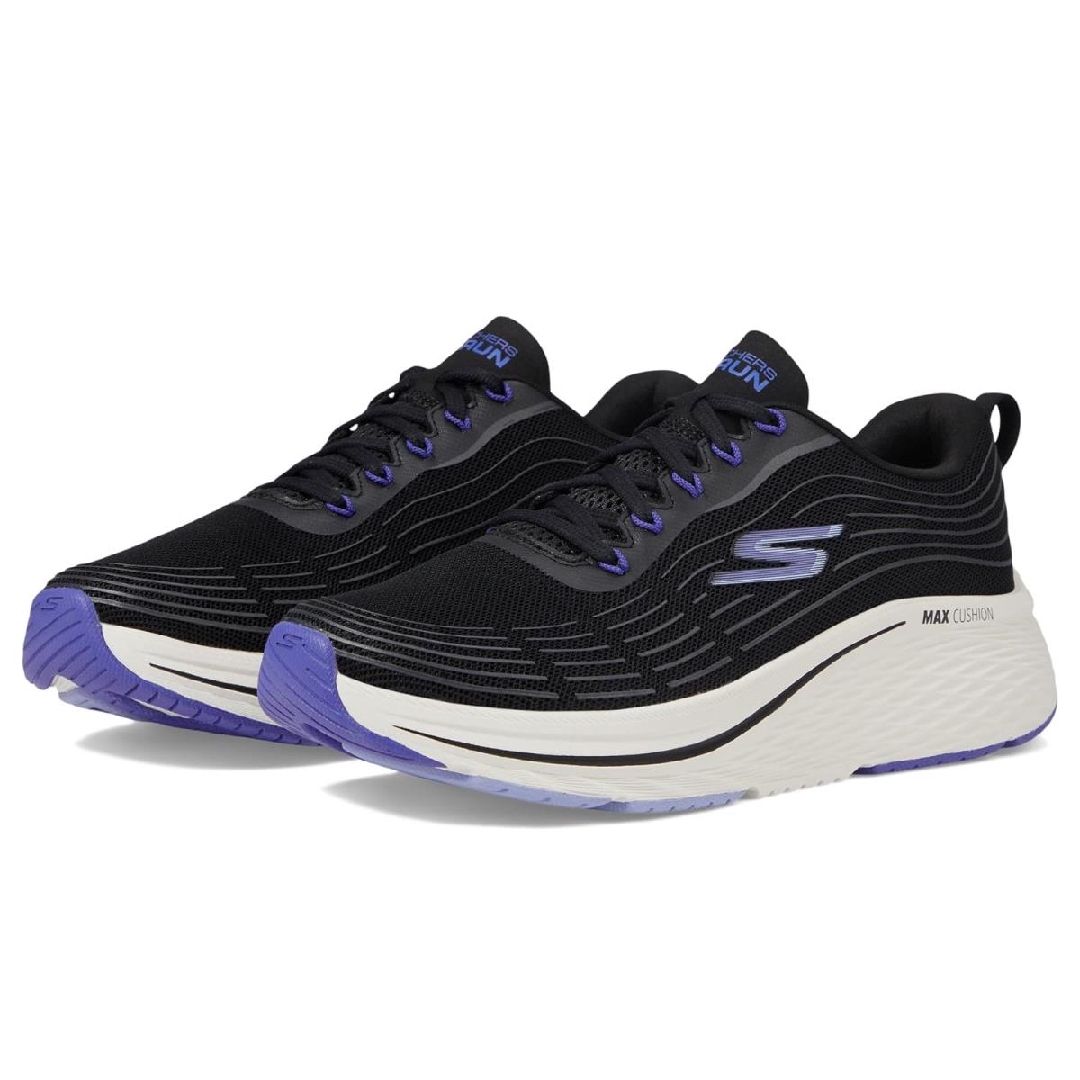 Woman`s Sneakers Athletic Shoes Skechers Max Cushioning Elite 2.0 - Black/Purple