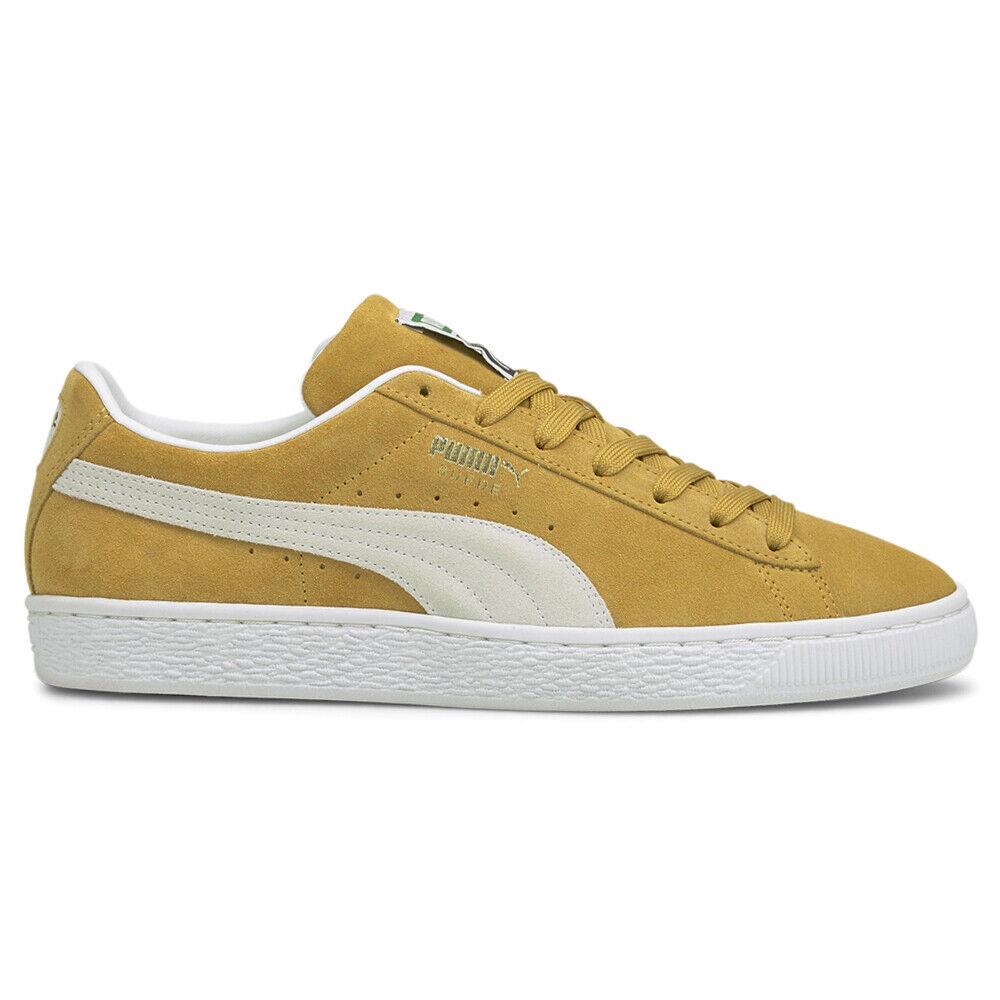 Puma Suede Classic Xxi Lace Up Mens Yellow Sneakers Casual Shoes 37491505 - Yellow