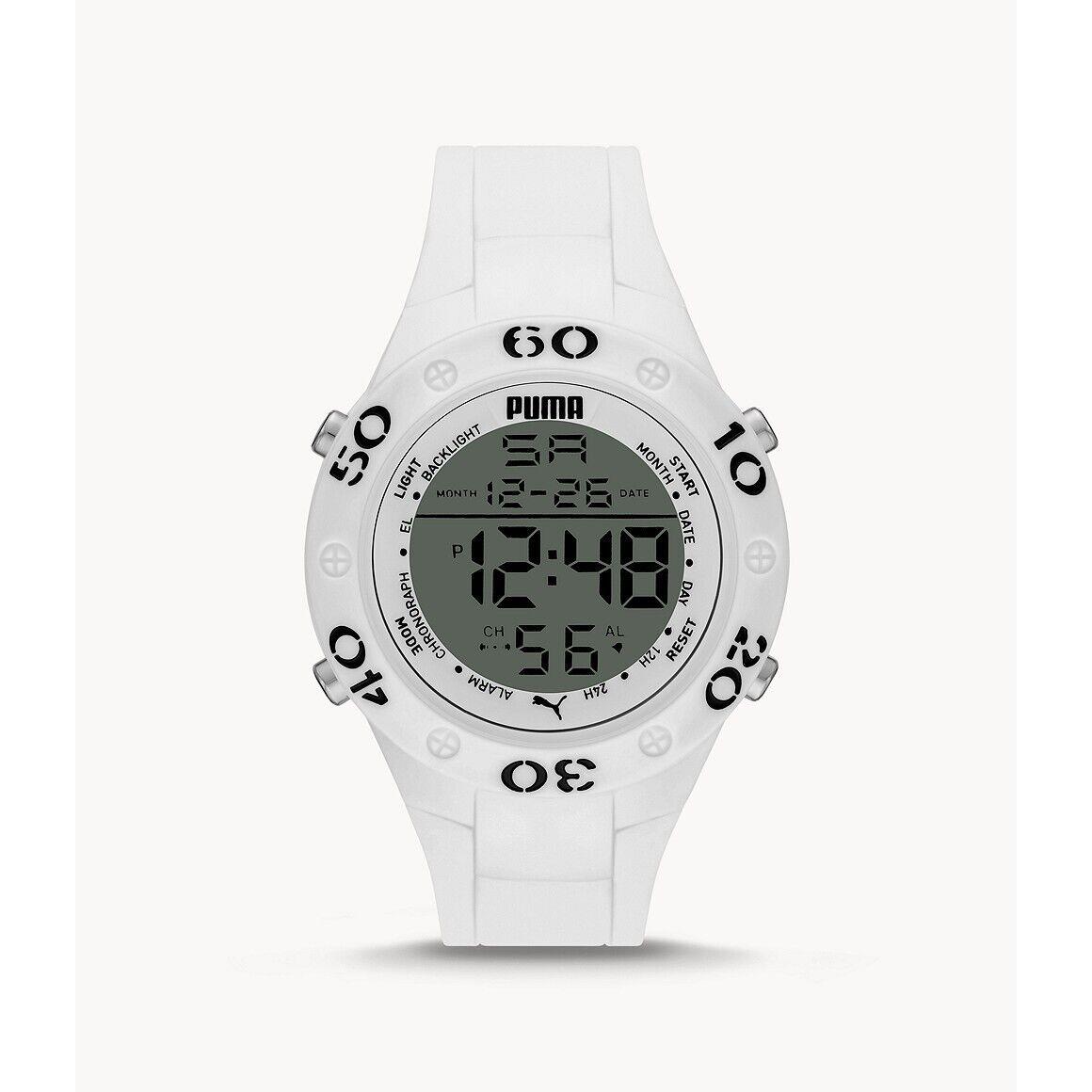 Puma 8 Digital White Polyurethane Watch P6038 65