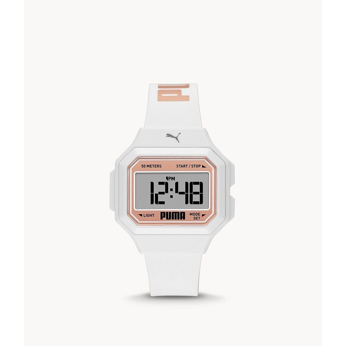 Puma Mini Remix Lcd White Polyurethane Watch 75