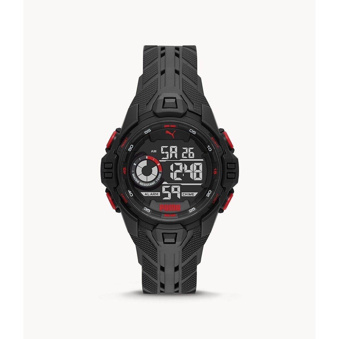 Puma Bold Lcd Black Polyurethane Watch P5042 85