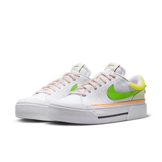 Nike Court Legacy Lift FD0872-100 Sneakers Womens 7 White Lifestyle Shoes NR8902 - White