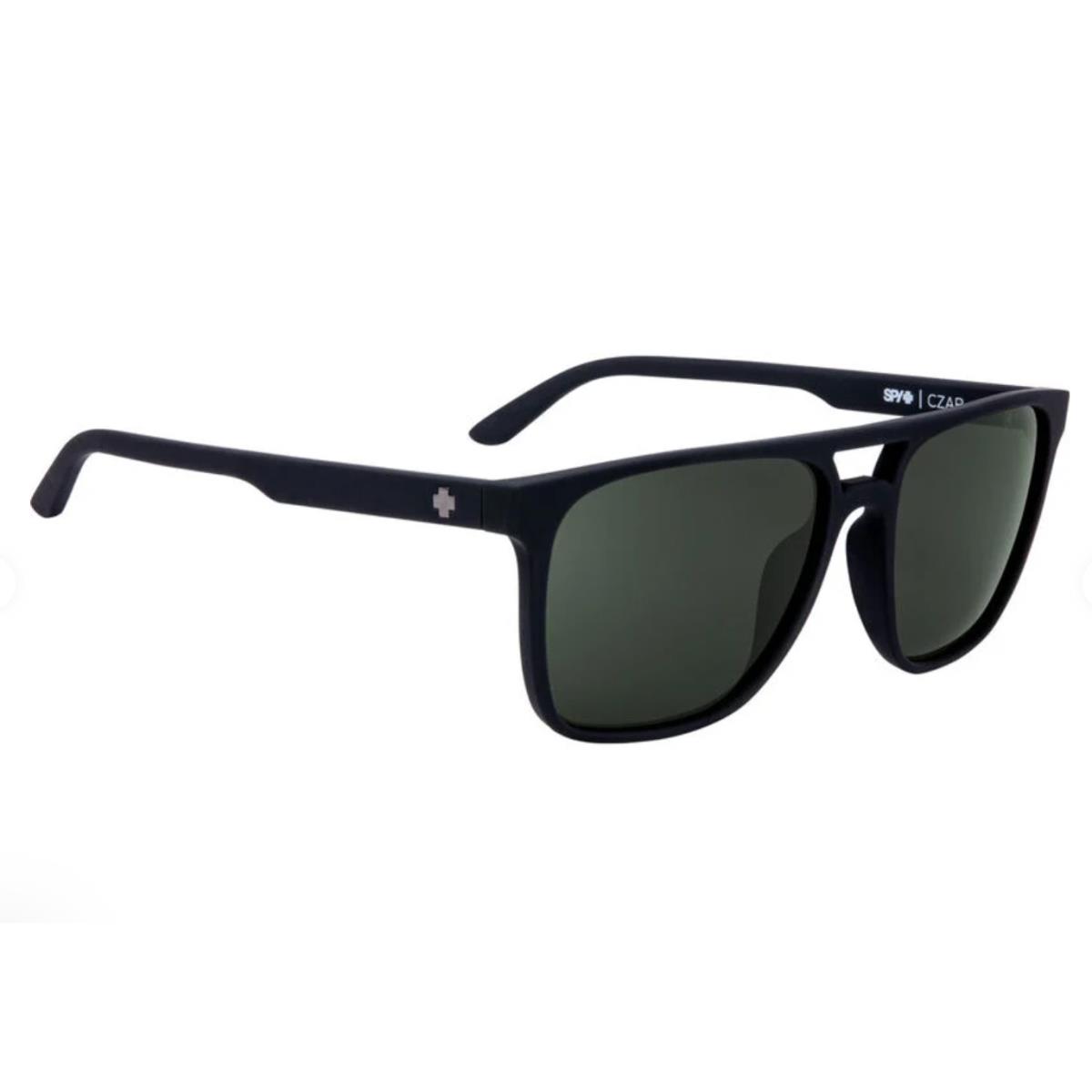 Spy Optic Sunglasses Czar Soft Matte Black Frames w/ Happy Grey-green Lenses