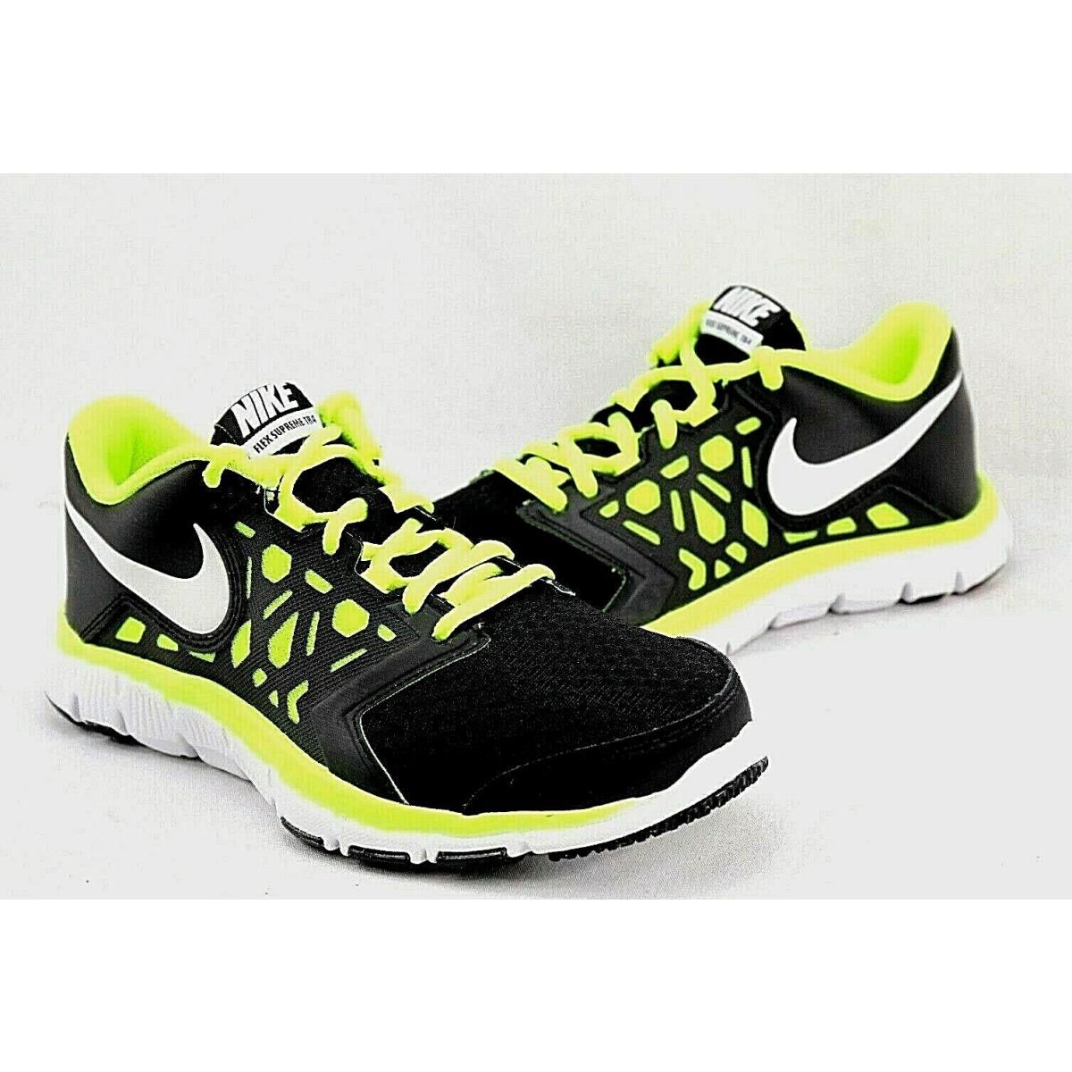 Nike Youth Shoes Flex Supreme TR 4 759990-002 Black/white-volt Youth SZ:5 7