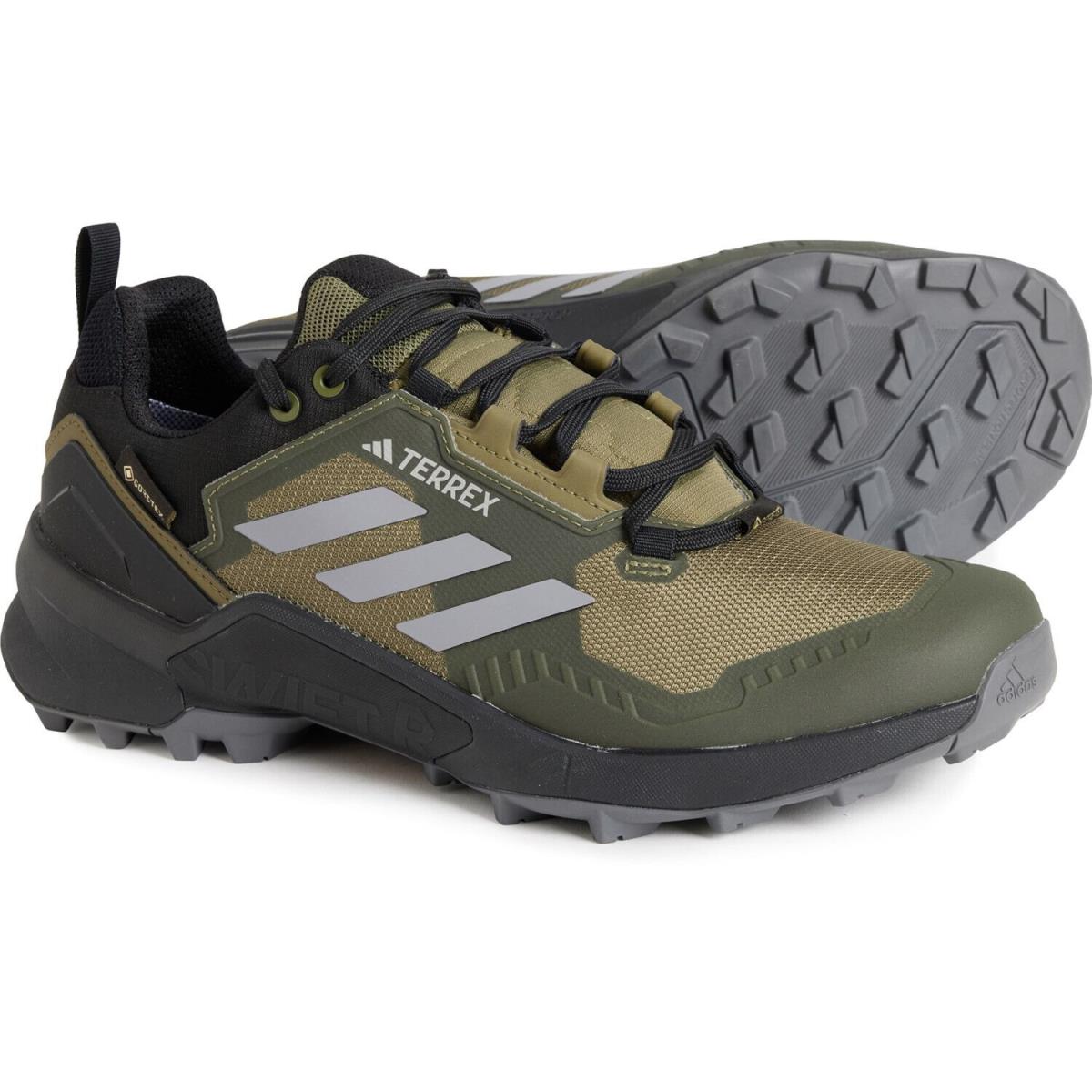 Adidas Men`s Terrex Swift R3 Gtx US 13 M Olive Mesh Synthetic Hiking Shoes - Green