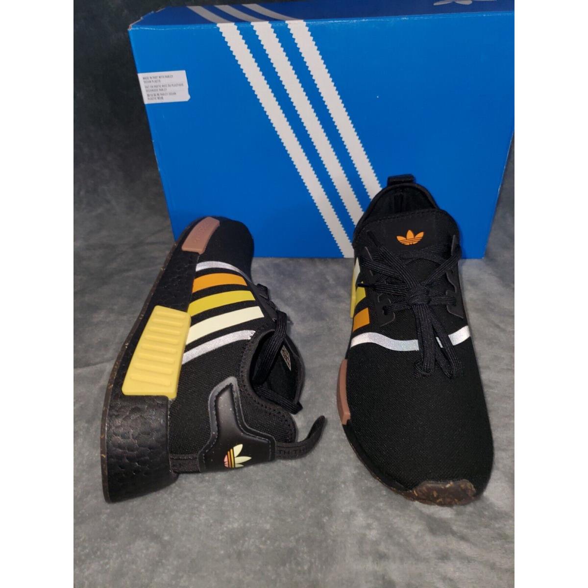 Adidas Originals Nmd R1 Black Yellow Orange Shoes HQ4561 Mens US 9.5 195747780787 Adidas shoes Black Fash Direct