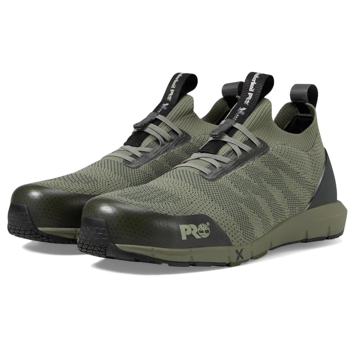 Man`s Shoes Timberland Pro Radius Knit Composite Safety Toe Green/Black 2