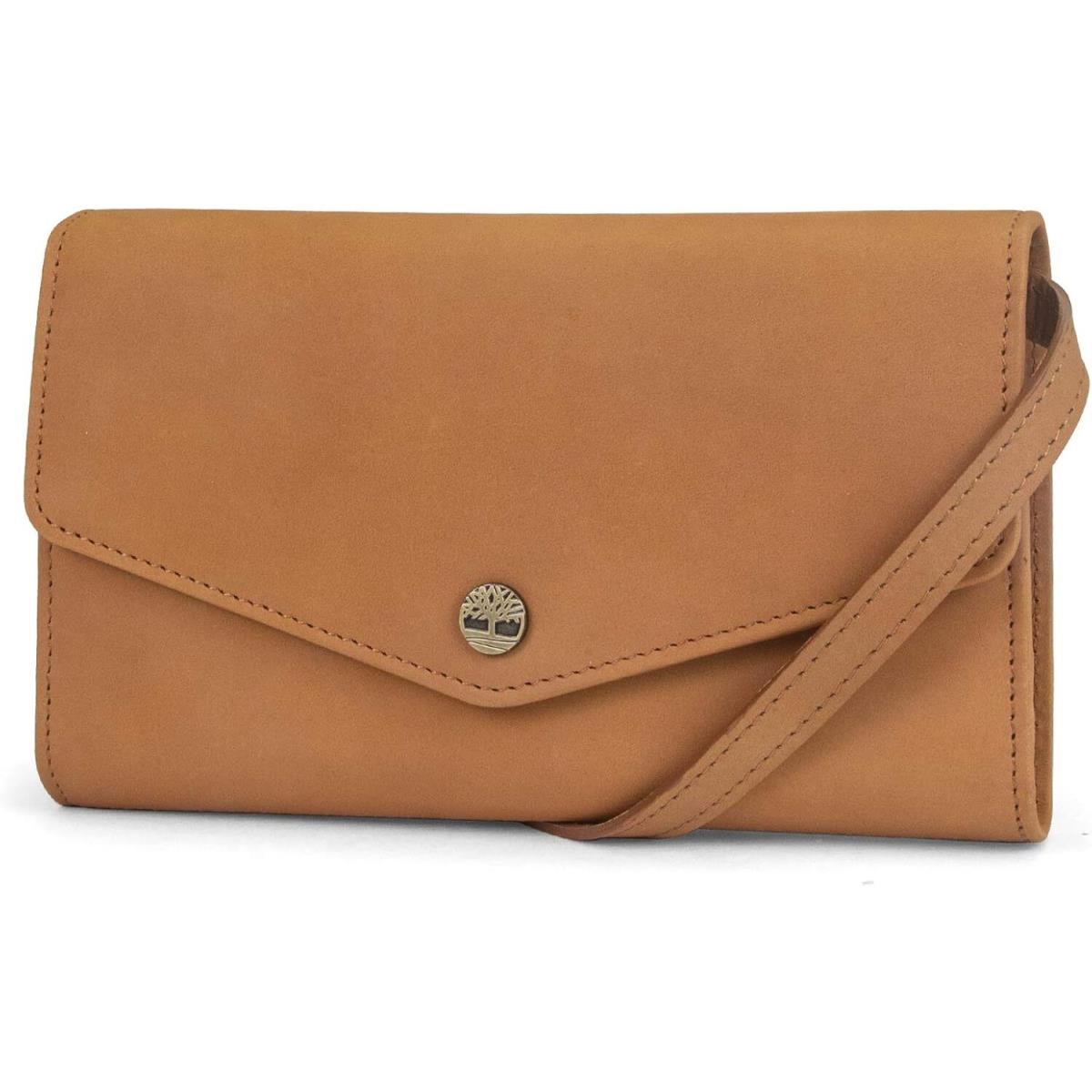 Timberland Women`s Rfid Leather Crossbody Wallet Phone Bag with Strap