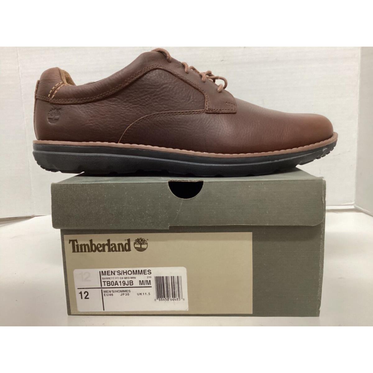 Timberland Barrett PT OX Mens Leather Casual/dress Shoe A19JB Medium Brown