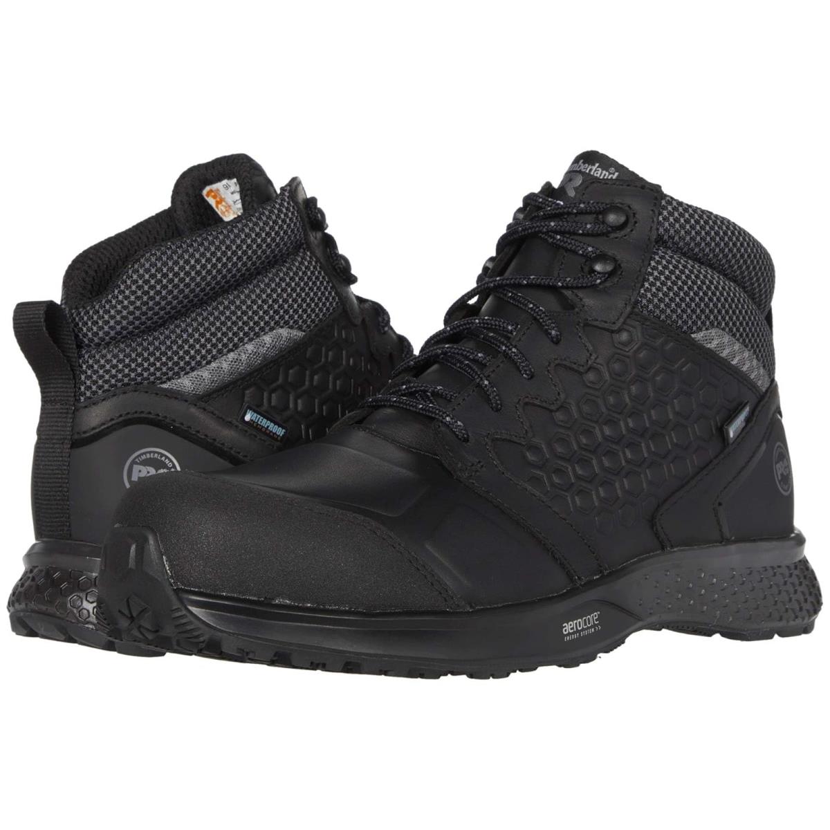 Man`s Boots Timberland Pro Reaxion Mid Composite Safety Toe Waterproof - Black/Grey