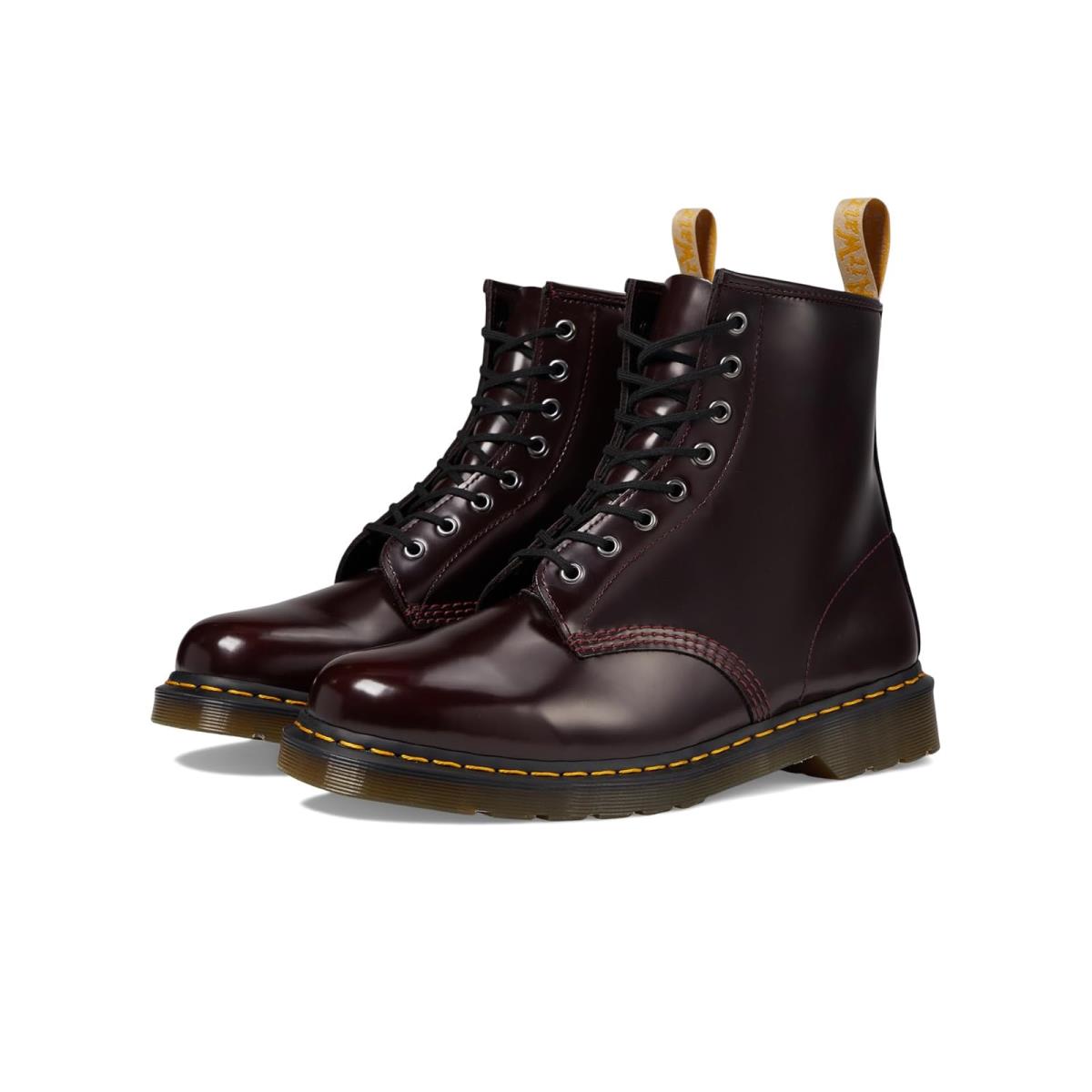 Man`s Boots Dr. Martens 1460 Vegan 8-Eye Boot Cherry Red Cambridge Brush