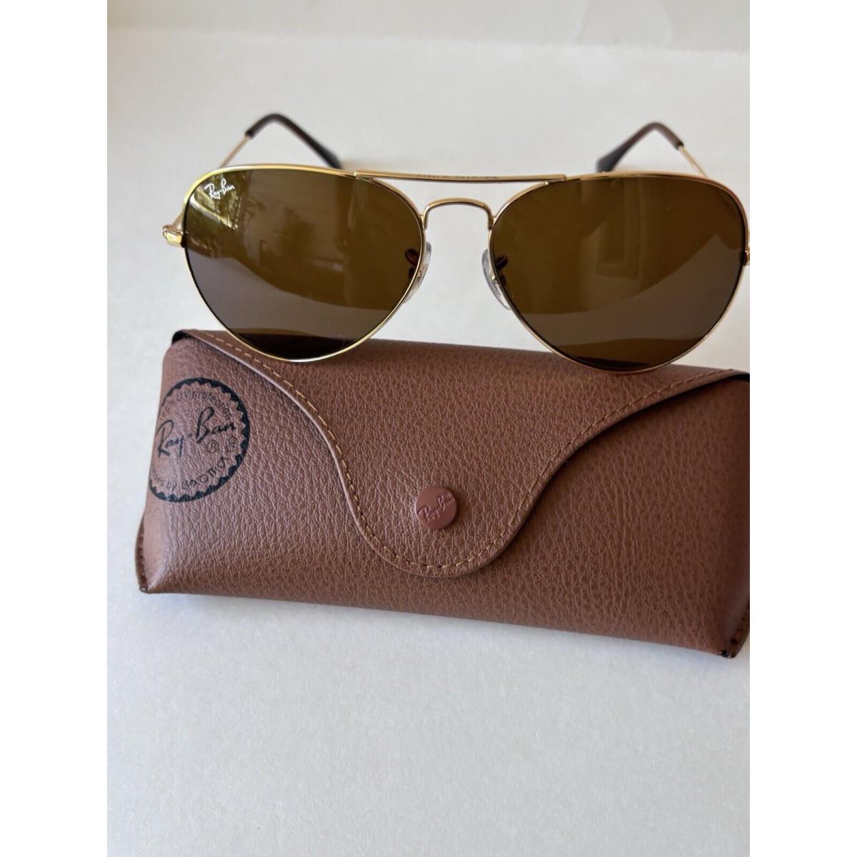 Ray-ban Aviator Sunglasses 001/33 RB3025 Standard 58m Gold/brown