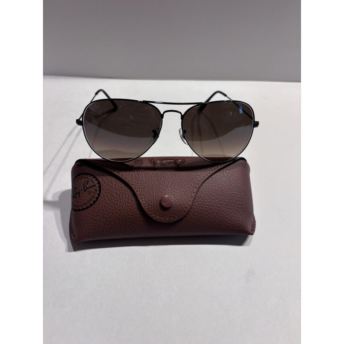 Ray-ban Aviator Sunglasses 004/51 RB3026 62m Gunmetal Frames Brown Gradient Lens