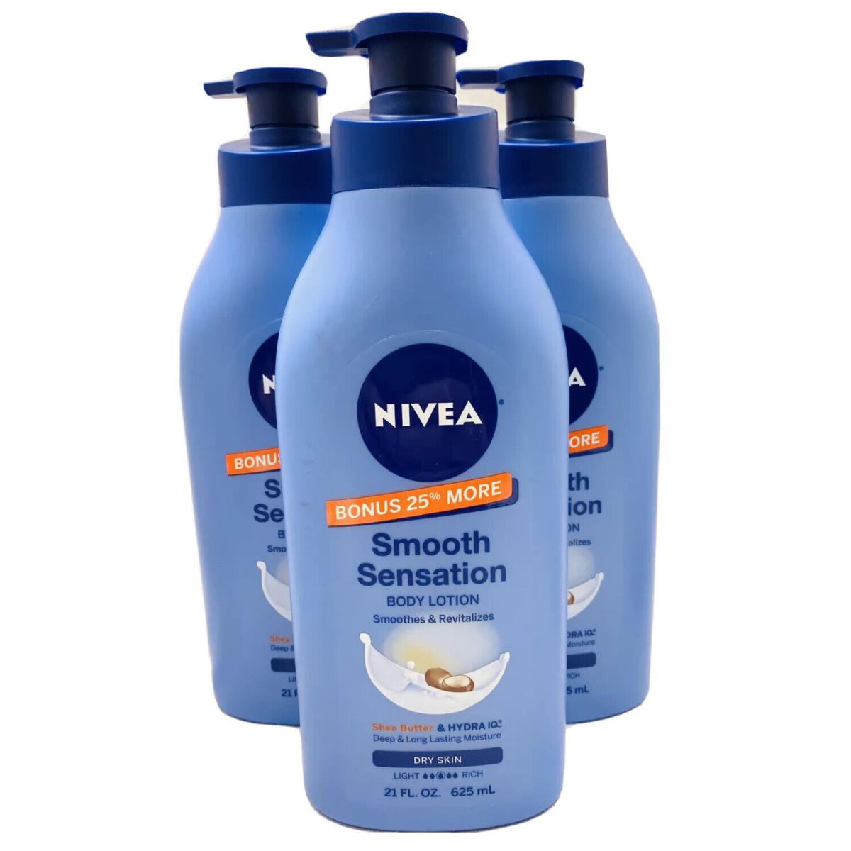 3 Nivea Smooth Sensation Body Lotion 21oz Each