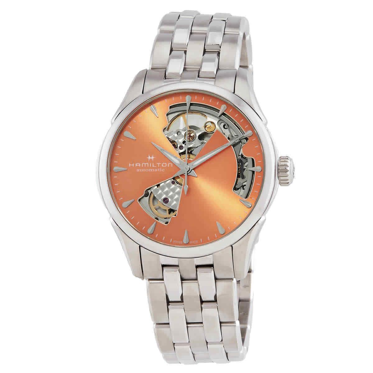 Hamilton Jazzmaster Automatic Ladies Watch H32215100 - Dial: Apricot, Band: Silver-tone, Bezel: Silver-tone