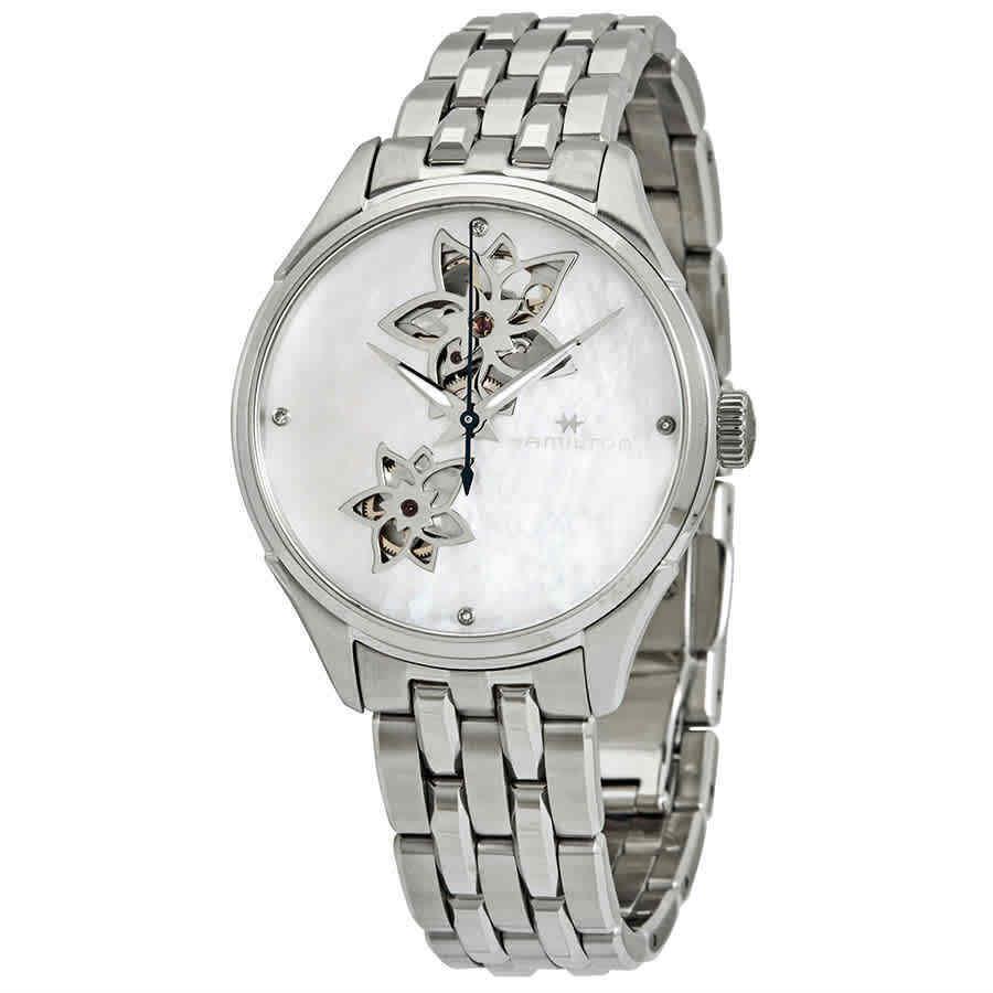 Hamilton Jazzmaster Open Heart Automatic Mop Diamond Dial Ladies Watch H32115192