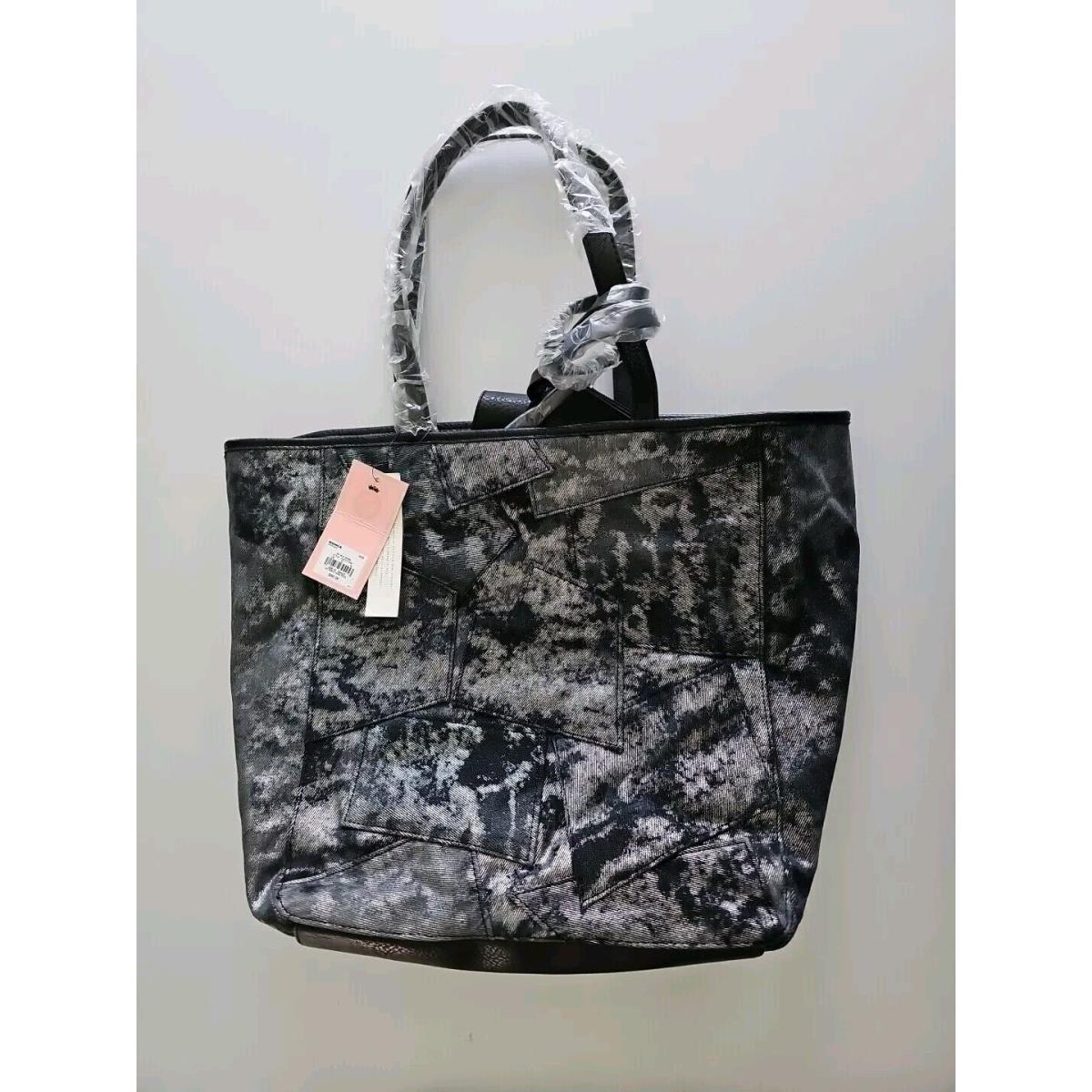 Juicy Couture Black Silver Tote Denim Bag Purse