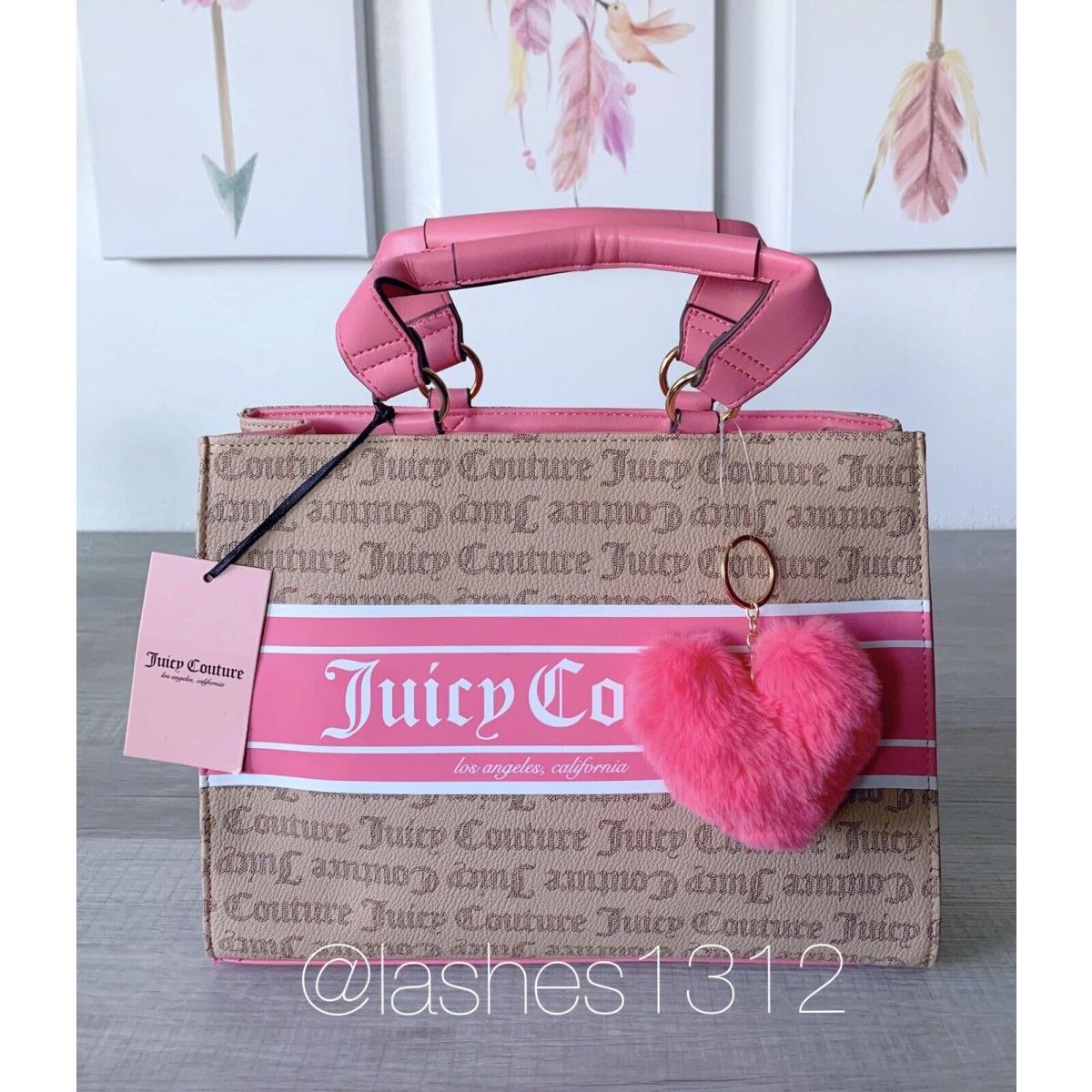 Juicy Couture Bag Billboard Satchel Tote - Pink Beige