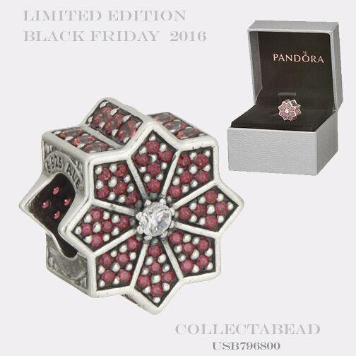 Pandora Silver Limited Edition Poinsettia Black Friday Bead USB796800