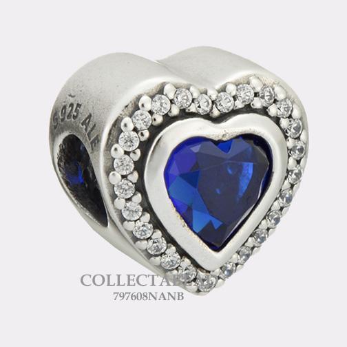 Pandora Silver CZ Blue Crystal Sparkling Love Bead 797608NANB