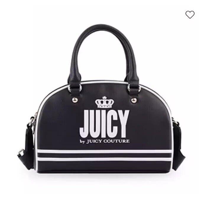 Juicy Couture Women`s Black Juicy Throw It Back Satchel/cross Body Bag-nwt