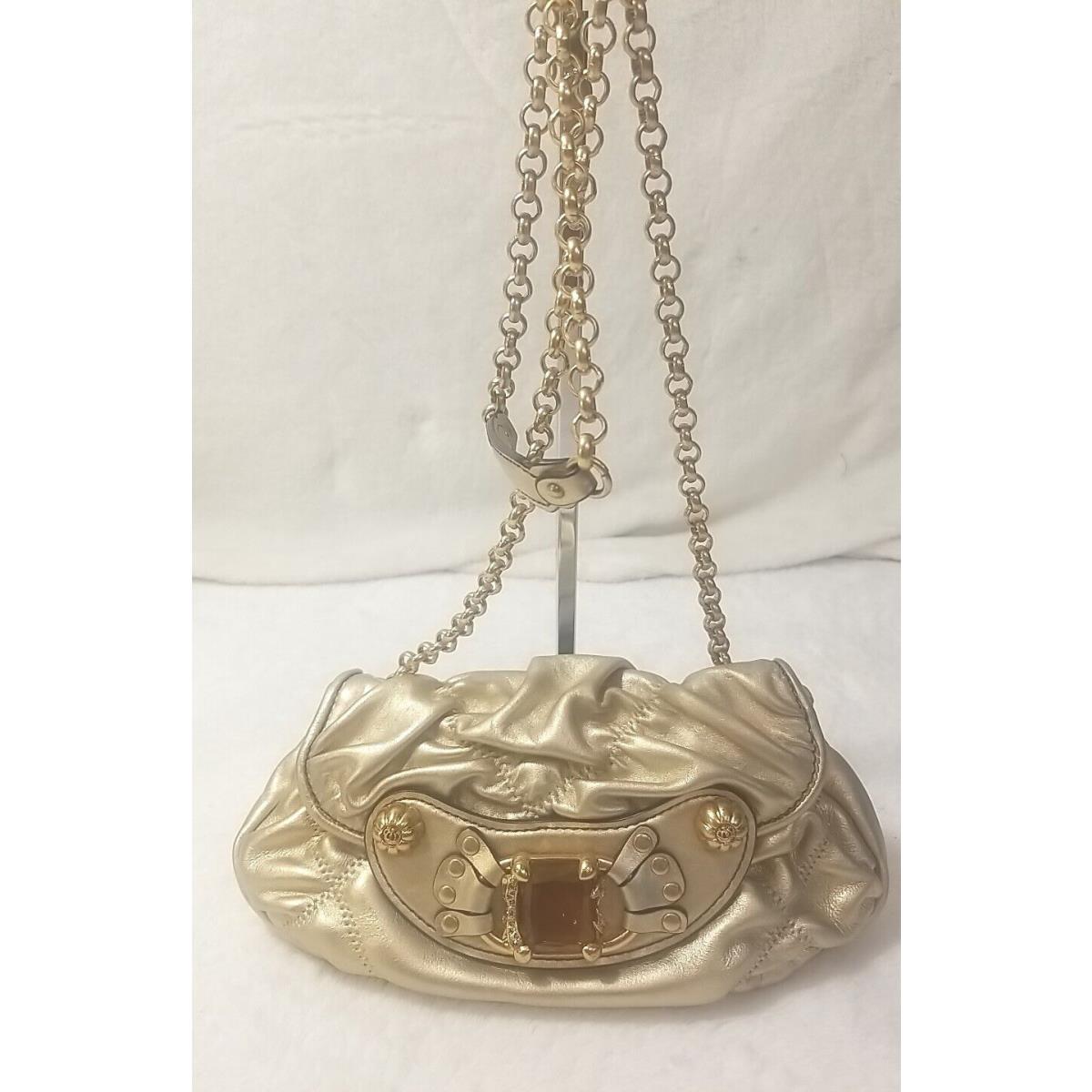 Vintage Juicy Couture Bag Y2k Gold Metallic Leather W Tag Small Rare Find