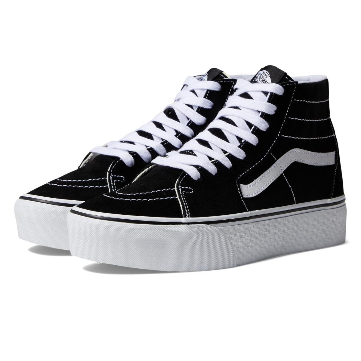 Unisex Sneakers Athletic Shoes Vans Sk8-Hi Tapered Stackform Black/True White