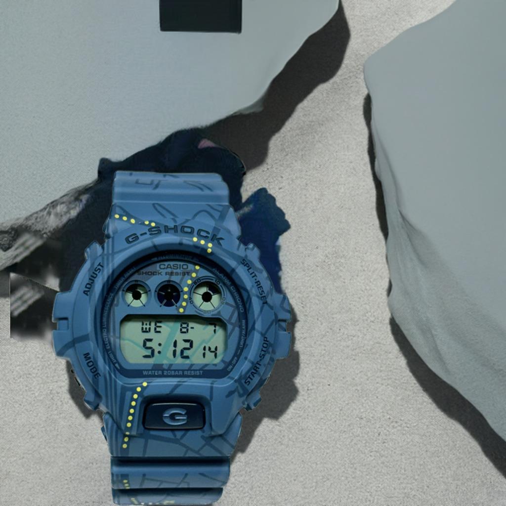 Casio Iconic DW6900 G Shock Classic Digital Iconic Tri Graph Watch