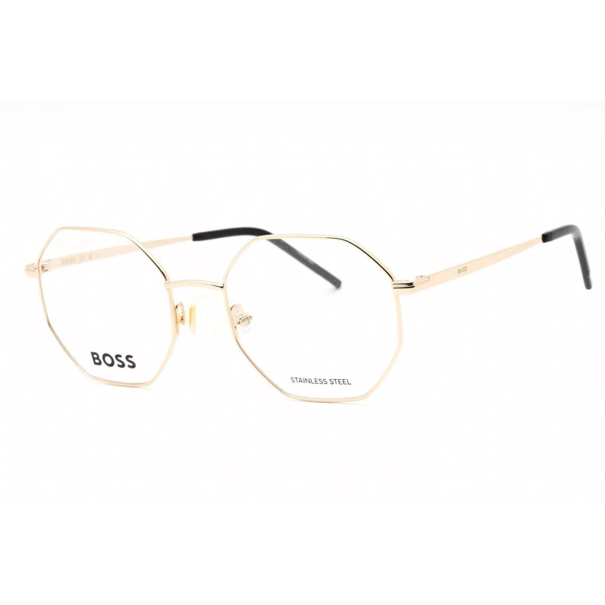 Hugo Boss 1590 J5G Shiny Gold Black Unisex Eyeglasses 51-19-140 W/case