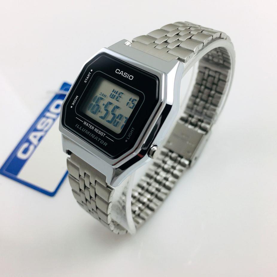 Women`s Casio Steel Digital Classic 25 mm Watch LA680WA-1DF