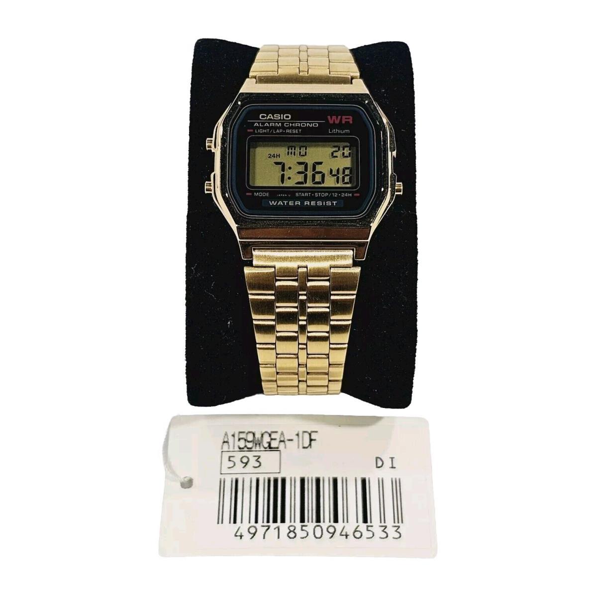 Casio A159WGE Digital Gold Tone Watch