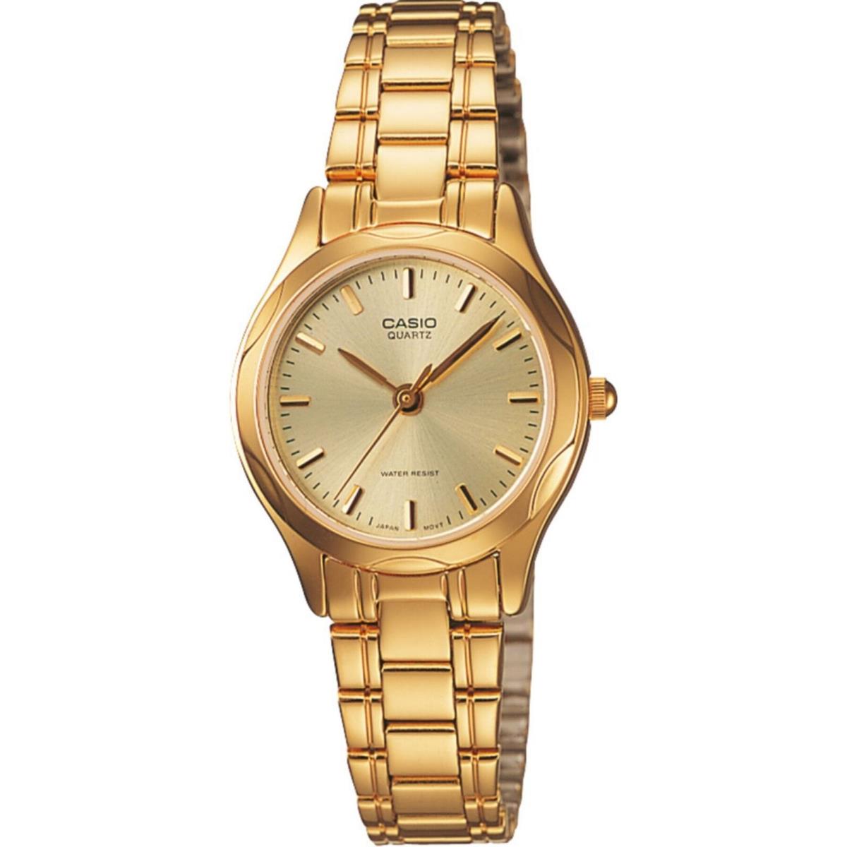 Casio LTP-1275G-9ADF Women`s Stainless Steel Gold Dial Steel Case Quartz Watch