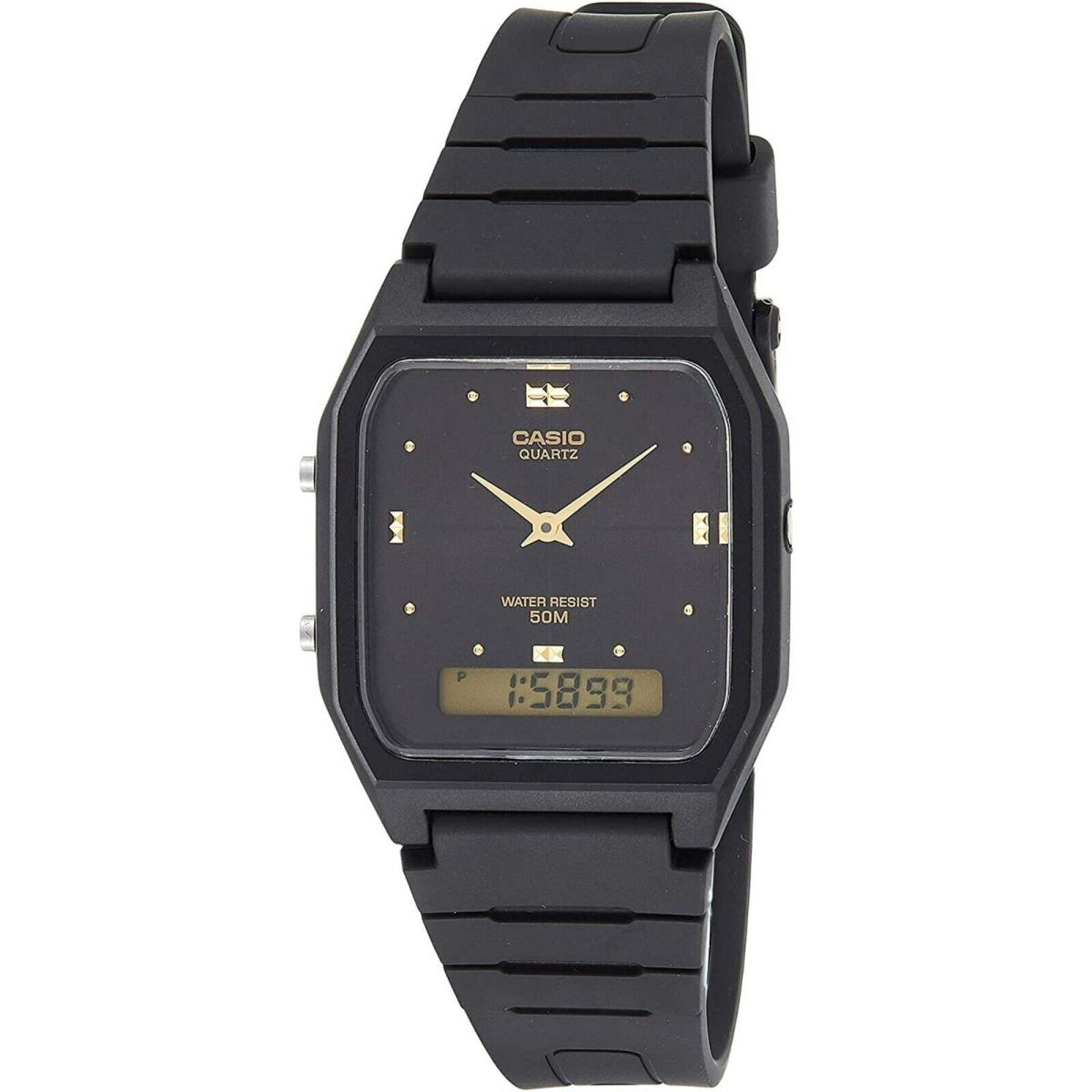 Casio Men`s Black Resin Band Analog and Digital Watch