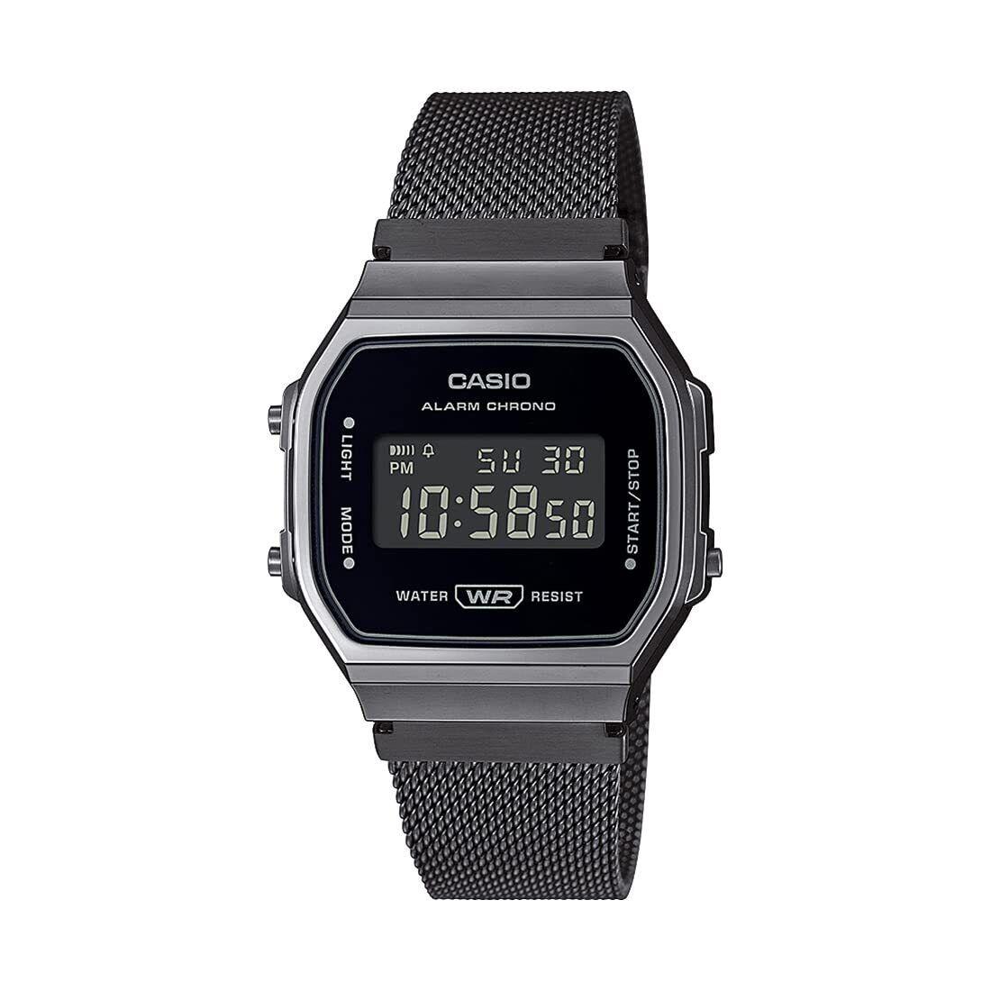 Casio Retro A168WEMB-1BDF Unisex Vintage Watch Digital Dial Black/gunmetal