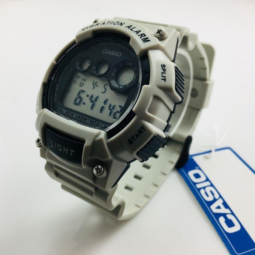 Men`s Casio Digital Vibration Alert White Resin Watch W735H-8A2V