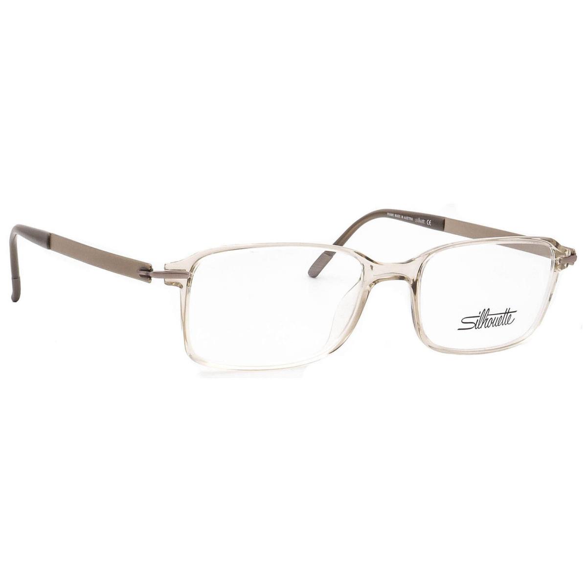 Silhouette Eyeglasses Spx 2876 40 6055 Vanilla Gray Sand Rectangular 52 18 145