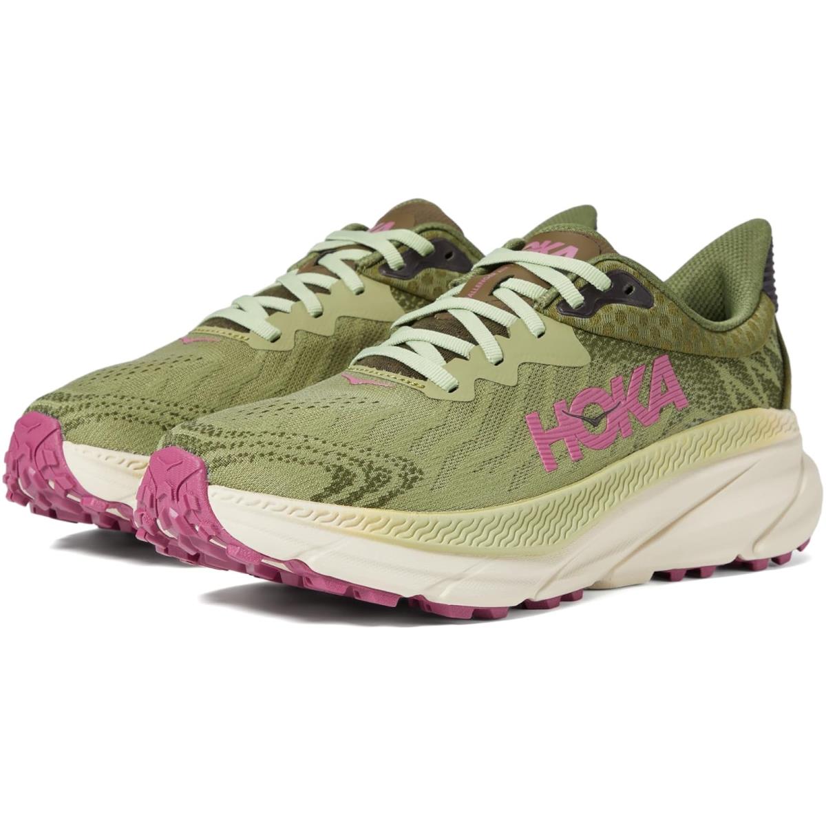 Woman`s Sneakers Athletic Shoes Hoka Challenger 7 Forest Floor/Beet Root