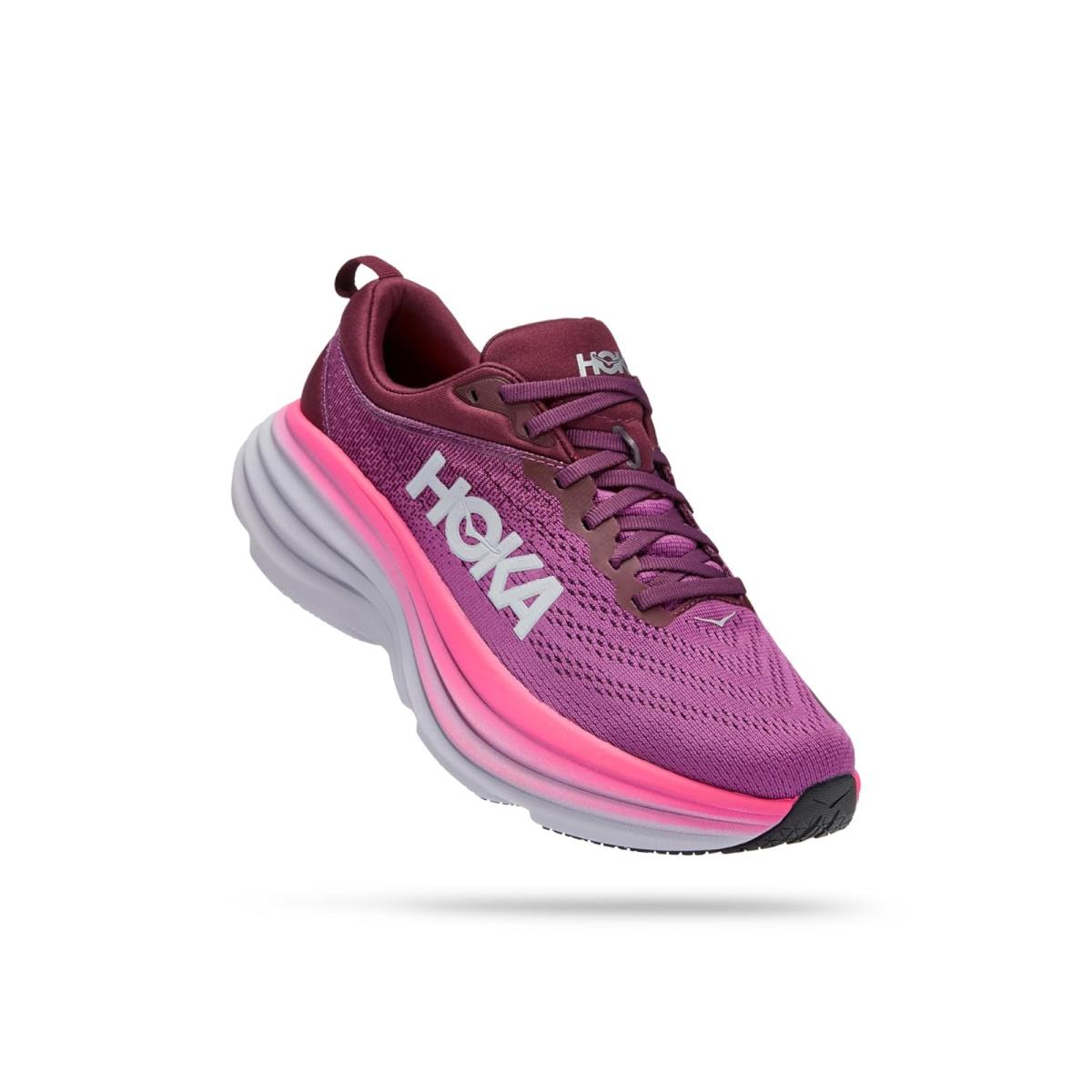 Woman`s Sneakers Athletic Shoes Hoka Bondi 8 - Beautyberry/Grape Wine