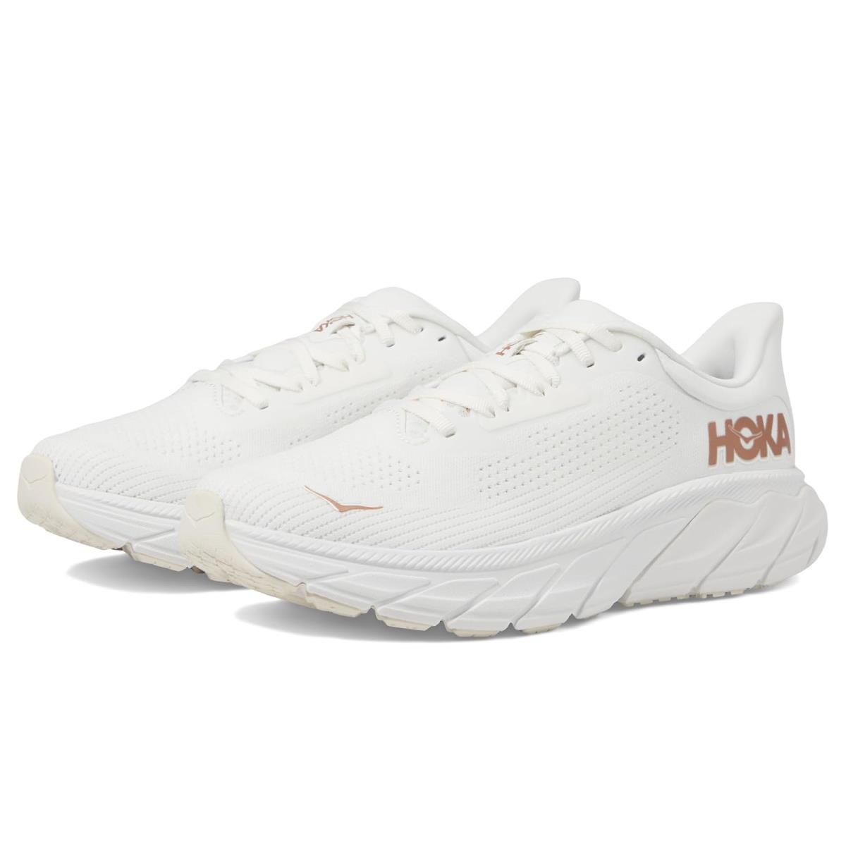 Woman`s Sneakers Athletic Shoes Hoka Arahi 7 Blanc De Blanc/Rose Gold