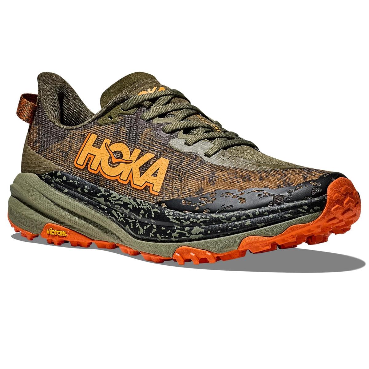 Man`s Sneakers Athletic Shoes Hoka Speedgoat 6 - Antique Olive/Squash