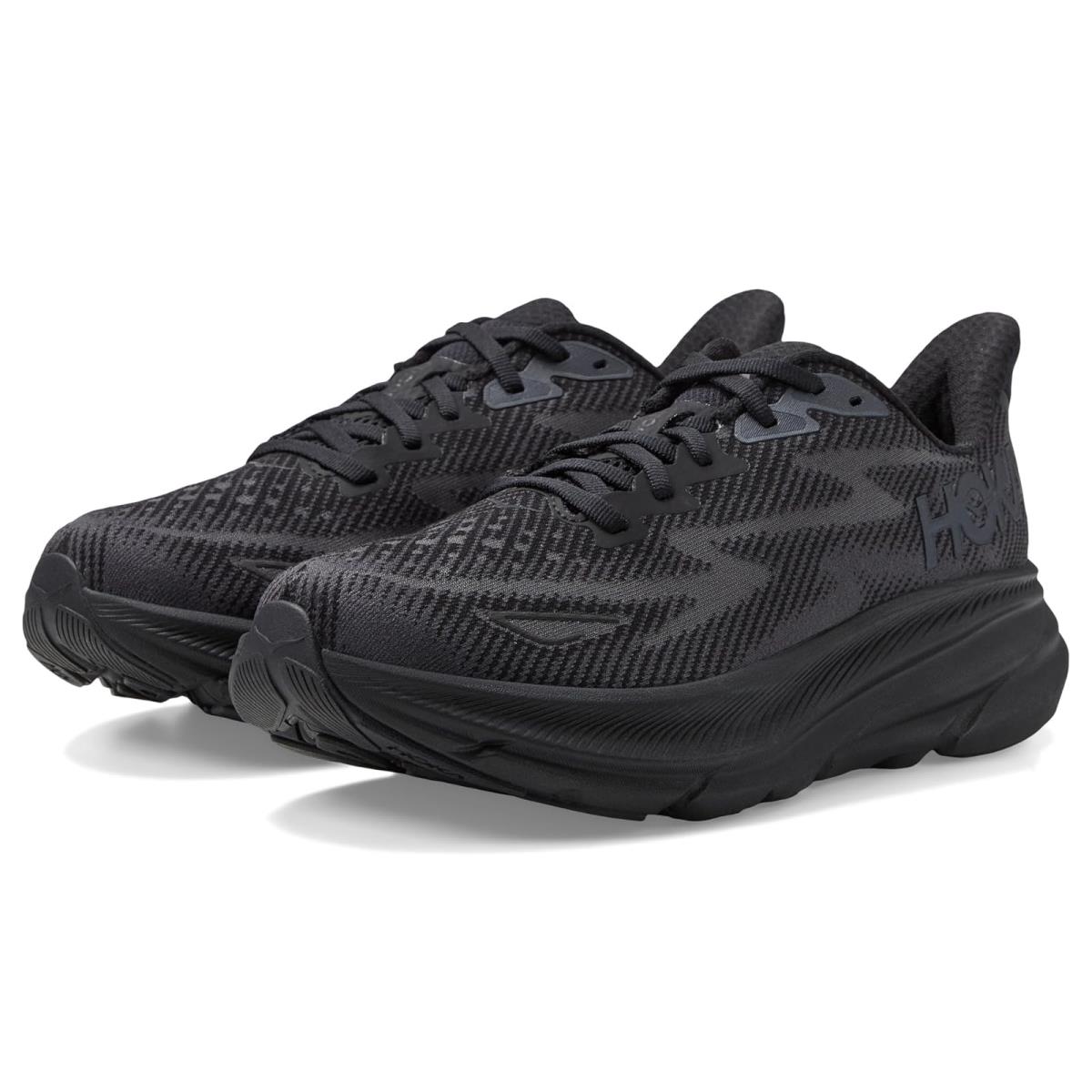 Woman`s Sneakers Athletic Shoes Hoka Clifton 9 Black/Black