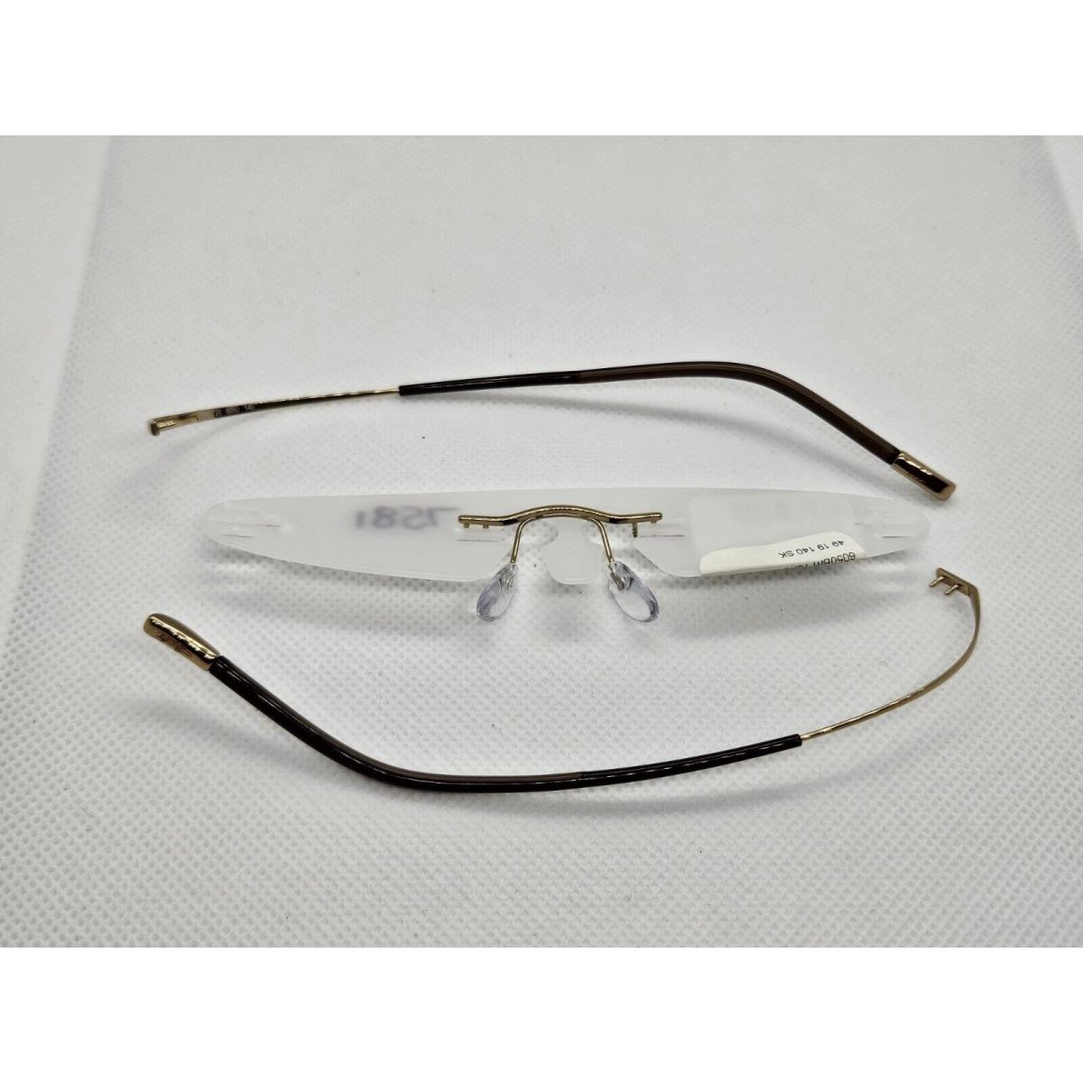 Silhouette Eyeglasses 7581 20 6050 Titanium Gold Rimless Frame Austria 17 140