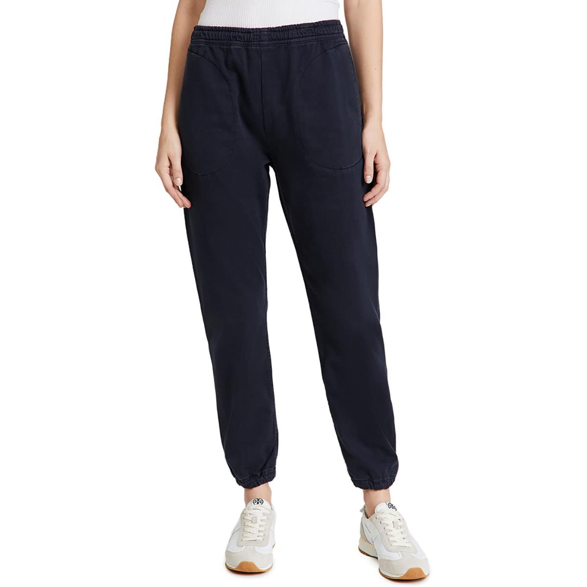 Rag Bone Women Jogger Pants Aron Blue Cotton Stretch Jeans Drawstrings