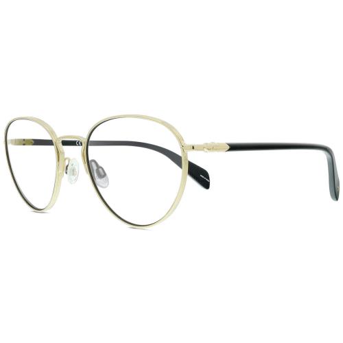 Rag Bone 1019 Logan Designer Reading Glasses Shiny Gold Black Black Panthos 52mm - Frame: Multicolor, Lens: Clear