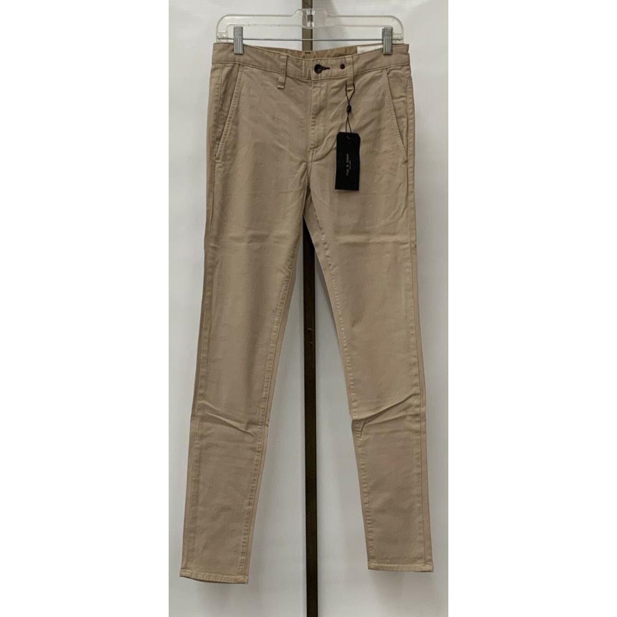 Rag Bone M1724O060BEI Men`s Dress Pants Chino Fit 1 Extra Slim Beige