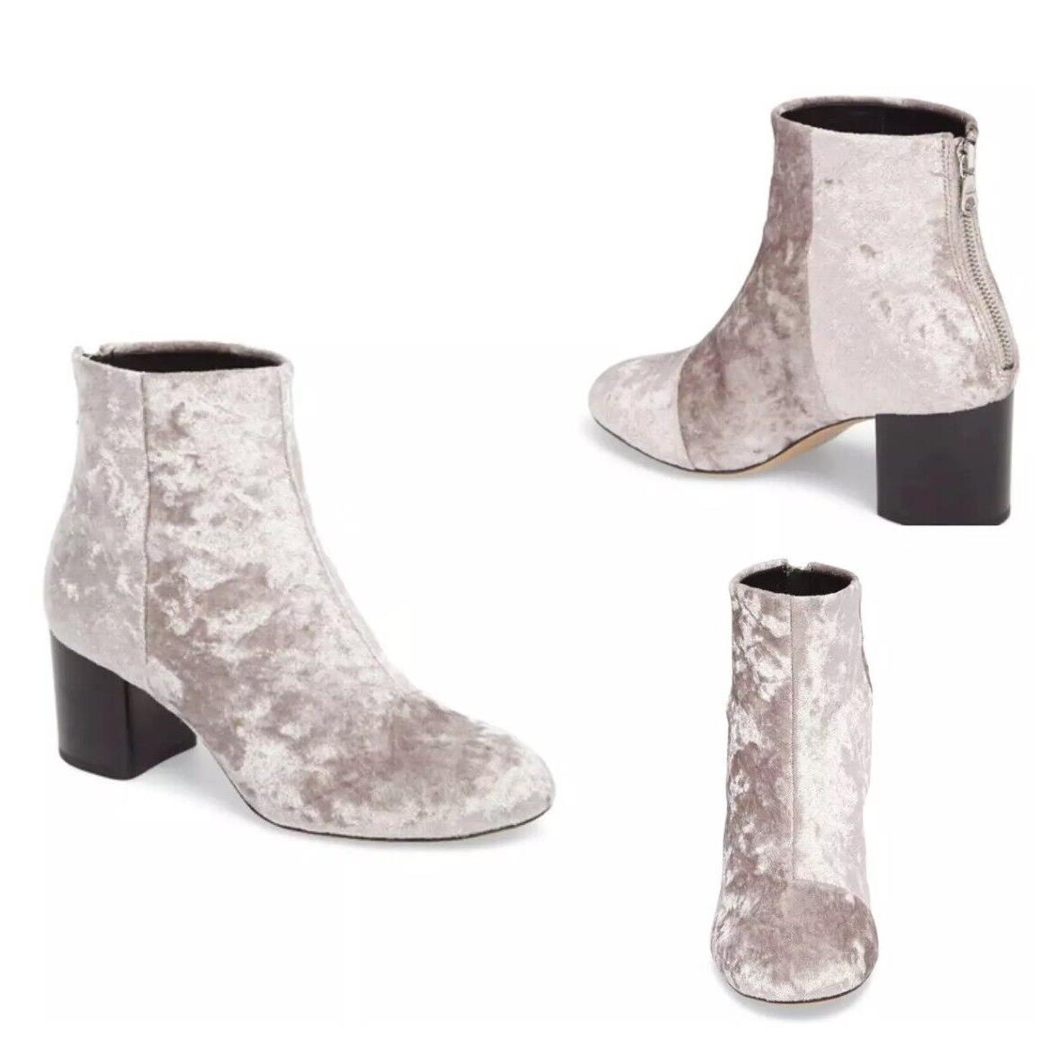 Rag Bone Drea Boot In Dove Velvet Gray Size:36.5 US:6.5