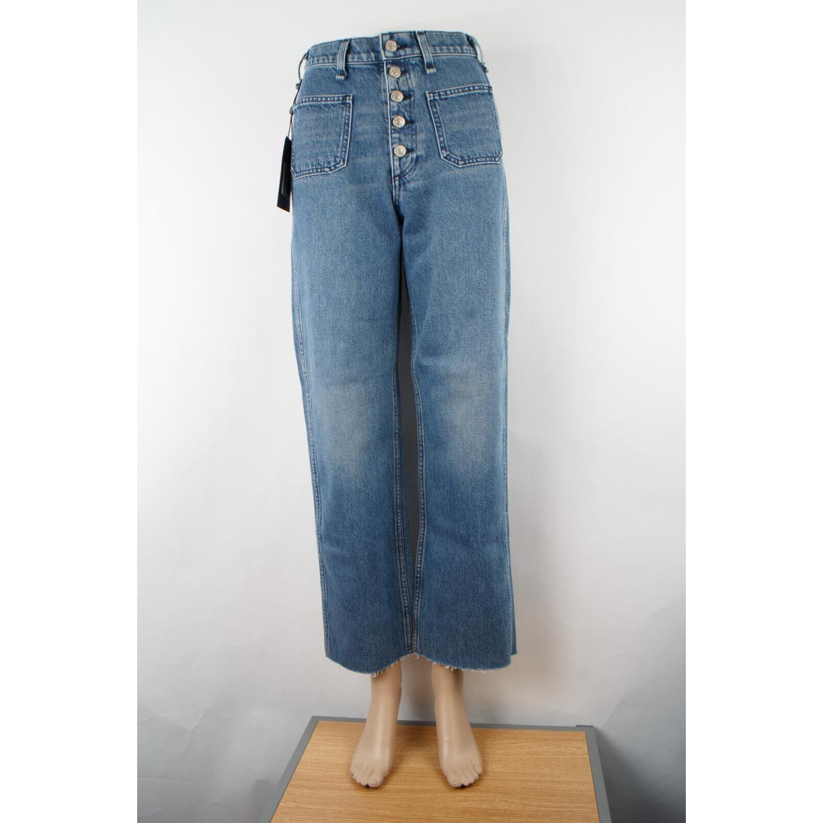 Rag Bone Jeans Ruth Super High-rise Straight Walbrook 24 24 X 29 Women`s