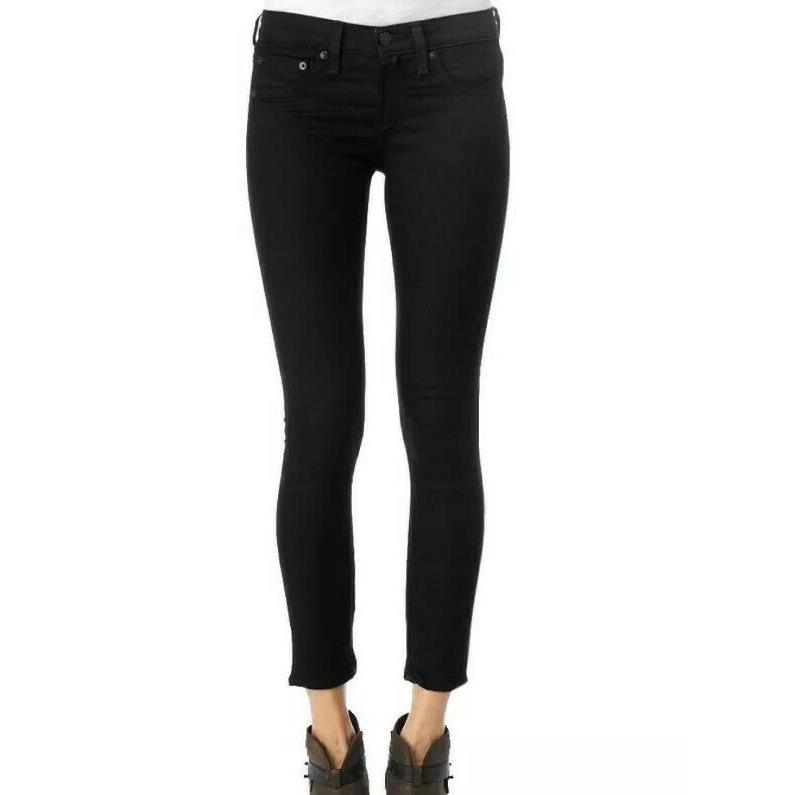 Rag Bone Jean Midnight Inside Ankle Zippers Capri-in Womens Size 25