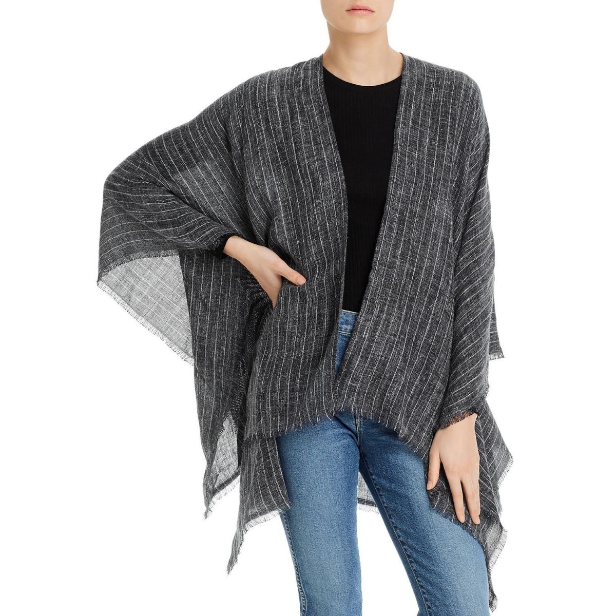 Rag Bone Women s Pinstripe Poncho One Size Navy