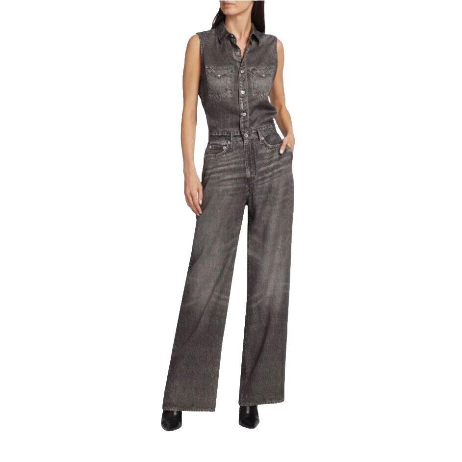 Rag Bone Black Magic Liquid Miramar Jumpsuit Size Xxs